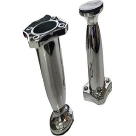 Resim Katarmarket Nobel Tombul Baza Mobilya Ayağı Krom 10 Cm 