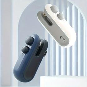 Resim Taşınabilir Torba Sızdırmazlık Cihazı, USB Şarj Edilebilir 16W El Presli Atıştırmalık Mühürleme Makinesi, Yarı Otomatik Plastik Ziplock Torba Sızdırmazlık Cihazı ile Manyetik Kapanma, 150mAh Lityum Pili, Ev Kullanımı İçin Kompakt Tasarım 