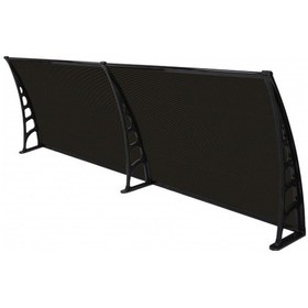 Resim Crocus Kapı Pencere Üstü Pratik Sundurma 80x240 Siyah Siyah 