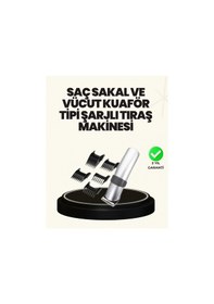 Resim Şarjlı Ve Kablosuz Tıraş Makinesi Her Yerde Rahat Kullanım 