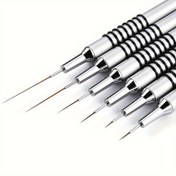 Resim 6 adet Hassas Tırnak Sanatı Liner Fırça Seti - Ultra-İnce Detaylandırma ve Nokta Kalemleri Jel Oje Tasarımı için, Detaylı Şeritler ve Temiz Çizgiler için Kullanımı Kolay Tırnak Sanatı Araçları, Tırnak Sanatı Malzemeleri 