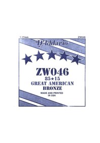 Resim D'addario Zw046 Tek Akustik Gitar Teli 46 