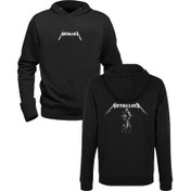 Resim Alfa Tshirt Metallica Baskılı Siyah Ön Arka Baskılı Çocuk Sweatshirt 