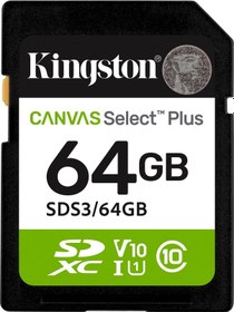 Resim Kıngston 64gb Sdxc Kart Canvas Select Plus Sds3/64gb 