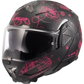 Resim Ls2 Advant 2 Sophıa Mat Siyah-Pembe Kask 