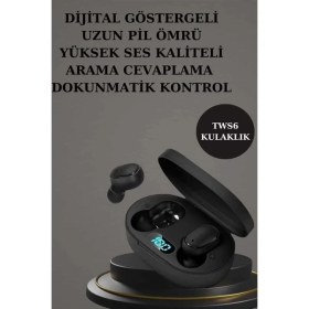 Resim Twin Store Nabız Ölçer Hediye Bileklikli Akıllı Saat Dijital Göstergeli Bluetooth Kulaklık Çok 