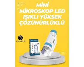 Resim Taşınabilir LED Işıklı Cep Mikroskop - 80X-200X Büyütme Nemere 