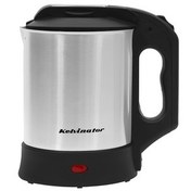 Resim Kelvinator 1.5L 1000W Food Grade Electric Kettle with Wide Mouth, Seamless Bottom for easy cleaning, Dry Boil Protection, Auto Shut-off, 2 Years Warranty, Black and Stainless Steel 