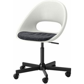 Resim Loberget/malskar, Çalışma Sandalyesi, Beyaz-koyu Gri , Minderli 