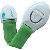 Resim Bebek Çocuk Güvenlik Dolap Çekmece Kilidi Güvenlik Seti-(Cırtlı Kilit Yeşil -1 Adet) Çok Renkli 