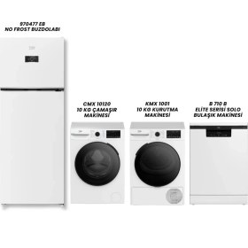 Resim Beko 970477 EB BUZDOLABI - CMX 10120 ÇAMAŞIR - KMX 1001 KURUTMA - B 710 B BULAŞIK 