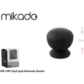 Resim Mikado MD-13BT Siyah Şarjlı Bluetooth Spekaer Vakumlu 