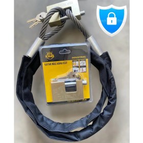 Resim King Motorsiklet 1,2 Metre 14 mm Kesilmez Çelik Halat Motosiklet Bağlama Halat Motorsiklet Zincir Kılıflı 