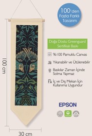 Resim William Morisse Duvar Halısı, Sanat Serisi Dekor, 100cm Kanvas Flama Askılı Duvar Örtüsü NO:672 - Renkli - 7 / 30 x 100 