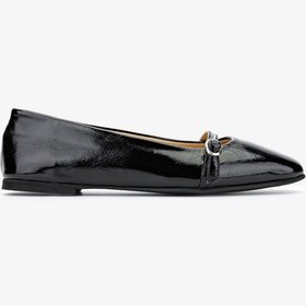 Resim Valmenti Shine Kadın Siyah Rugan Hakiki Deri Babet 33 1250 Bn Ayk Y24 Siyah Rugan 