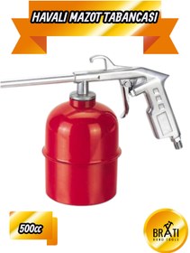 Resim BRATİ HAND TOOLS Havalı Mazot Püskürtme Tabancası 500 cc Metal Gövdeli 500 ml Mazot Püskürtme Pompası 
