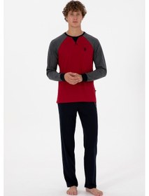 Resim U.s. Polo Assn. Erkek Bordo Pijama Takım 50318618-vr014 Bordo 