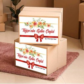 Resim Kendin Tasarla Isimli Çeyiz Etiketi - Kendinden Yapışkanlı - A4 Ebat - (29 X 21 Cm) - (20'li Paket) - Model 01 
