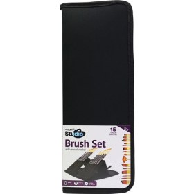 Resim MONT MARTE mm Studio Fırça Seti Şövale Tip Çantalı 15'li 