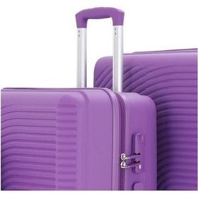 Resim Mçs Bavul Büyük Ve Orta 2li Set Kırılmaz Silikon Valiz V374 Mor Mor 