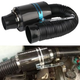 Resim 1 Parça Karbon Fiber Hava Filtre Kutusu, Evrensel Araba Hava Filtresi Kiti, Performans Parçası, Karbon Fiber Gövde, Konik Şekil, Araç Hava Filtresi Değişimi ve Aksesuarları için 