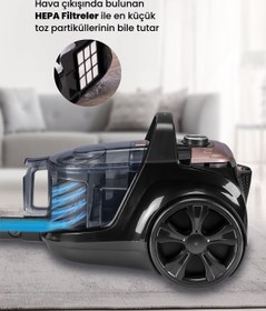 Resim Goldmaster GM-7580 Eva Toz Torbasız Elektrikli Süpürge - Siyah 