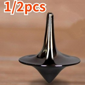 Resim 1/2 adet Başlangıç İlhamlı Paslanmaz Çelik Jiroskoplar, Rahatlatıcı ve Eğlenceli Oyuncak, Delikli ve Deliksiz Rastgele, Spor Hayranları için Sarmaşık Döner Üstü Bahçe ve Çim için 