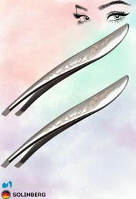 Resim Dahaus 2 Adet İşlemeli Kavisli Kaş Cımbızı Kıl Tüy Kök Mükemmel Kavisli XLC514 Titanium İşlemeli 