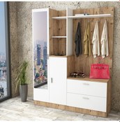 Resim L'occi Concept Jador Vestiyer Ayakkabılık Portmanto Aynalı Raf Çam-Beyaz 