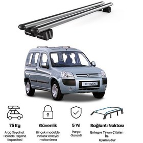 Resim Pençe Citroen Berlingo 1996-2007 Uyumlu Gri Ara Atkı 135cm Port Bagaj Tavan Barı 