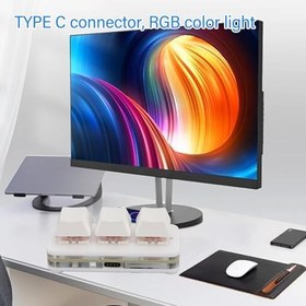 Resim Elprico USB Mini 3 Tuşlu Tuş Takımı, Kırmızı Anahtarlı Hotswap Tek Elle Mekanik Oyun Klavyesi, Ofis Çalışmaları Için RGB Arkadan Aydınlatmalı Mini USB Tuş Takımı (WHITE) 