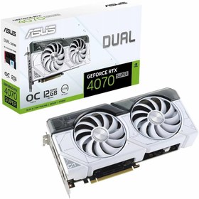Resim Asus DUAL-RTX4070S-O12G-WHITE SUPER 12GB Geforce RTX4070S GDDR6X 192bit HDMI 3xDP 16x Ekran Kartı (Beyaz) 