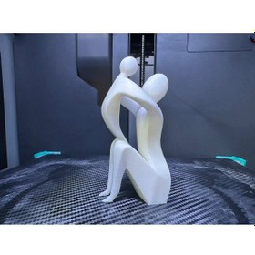 Resim Anne Çocuk Heykeli Beyaz Renk Fiğür 