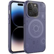 Resim iPhone Uyumlu 14 Pro Max Kılıf Wireless Şarj Özellikli Kenarları Antişok Desenli Hot Kapak 