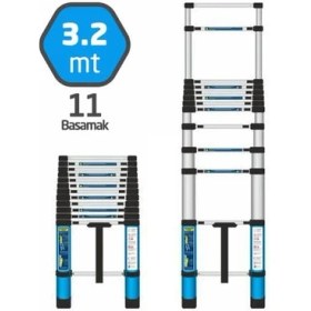 Resim Master 504321 Teleskopik Merdiven 11 Basamak 320 cm 