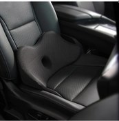 Resim Maxaccess Siyah Araç Bel Yastığı Hafıza Köpük Oturma Minderi Si Yati K Ve Sırt Ağrısı İçi N Sürüş Konforu 