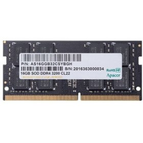 Resim Apacer 16 GB(1x16GB) 3200Mhz SODIMM DDR4 Notebook Ram (ES.16G21.PSH) 