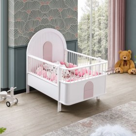 Resim Setay Mdf Beşik, Venüs Büyüyen Beşik + 1 Adet Comfort Yatak 90X130 