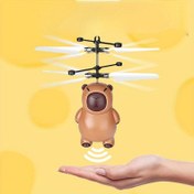 Resim Yükseltilmiş Kapibala Bambu Yusufçuk Helikopter Oyuncak - Parlak Pembe & Koyu Kahverengi, 3 Pervaneli Elleri Serbest RC Drone, Kızlar İçin Doğum Günü Hediyesi, Ofis Dekoru ve STEM Öğrenimi için 2025 Yükseltme Modeli 