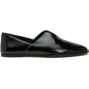 Resim Siyah Kadın Deri Slipper 