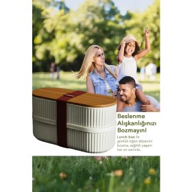 Resim Mercansa Kahvaltılık Ofis Okul Çocuk Beslenme Kabı Lunch Box Büyük Bölmeli 