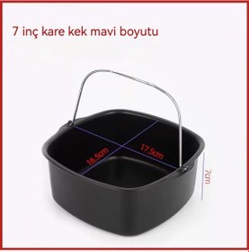 Resim Joyhub Profesyonel Kek Kalıbı - Yuvarlak/kare Airfryer & Fırın Uyumlu Paslanmaz Çelik L 