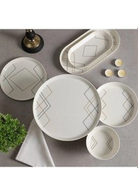 Resim Kütahya Porselen Bone V-form 26 Parça Yemek Takımı 11688 