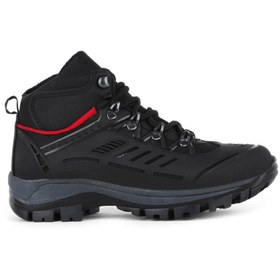 Resim BEHTAH GEZER Su Geçirmez Siyah Kırmızı Erkek Trekking Ortopedik Bot 