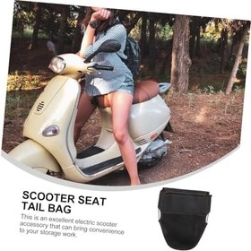 Resim SHERCHPRY Scooter Aksesuarları 1 Bilgisayar Depolama Çantası Motosiklet Koltuk Çantası Pil Scooter Saklama Çantası Motosiklet Asılı Çanta Scooter Malzemeleri Mobilet Pu Deri Eyer Çantası 