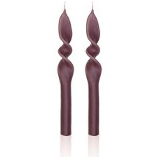 Resim Burgu Şamdan Mumu 2li Set Vizon 25 Cm 