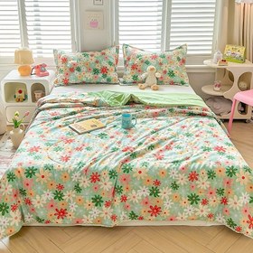 Resim 1 adet Ultra Yumuşak Yaz Soğutucu Battaniye, Hafif Nefes Alabilir, Cilt Dostu, Makinede Yıkanabilir, Polyester Elyaf, 200-250 g/ , Çağdaş Stil, Çiçek Desenli, Çiçek Temalı, Yatak Odası, Misafir Odası, Kanepe için 