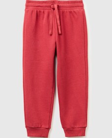 Resim United Colors of Benetton Erkek Çocuk Bordo Arka Cebi Logo İşlemeli Beli Lastikli Eşofman Altı 