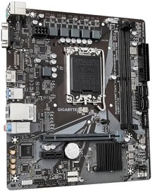 Resim Gigabyte H610M H V2 ana kart - Intel Core 14. CPU'ları destekler, 4+1+1 hibrit dijital VRM, 5600 MHz'e kadar DDR5, 1 x PCIe 3.0 M.2, GbE LAN, USB 3.2 Gen 1 