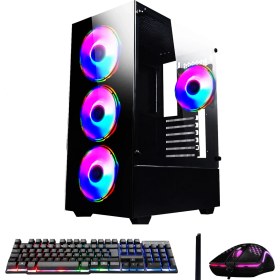 Resim Ramtech Fullforce FF463 R5 5500 16GB Ram 256GB SSD RX580/8GB Oyuncu Masaüstü Bilgisayar 